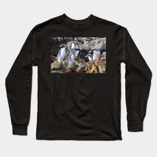 Snares Crested Penguins Long Sleeve T-Shirt